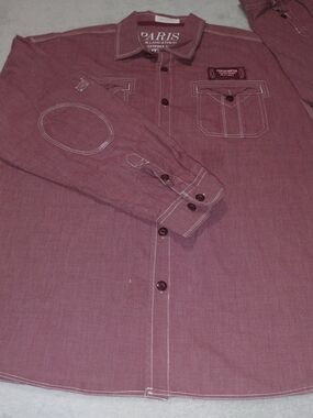 Land And The People Men’s Long-Sleeve Casual Shirt in Dusty Rose